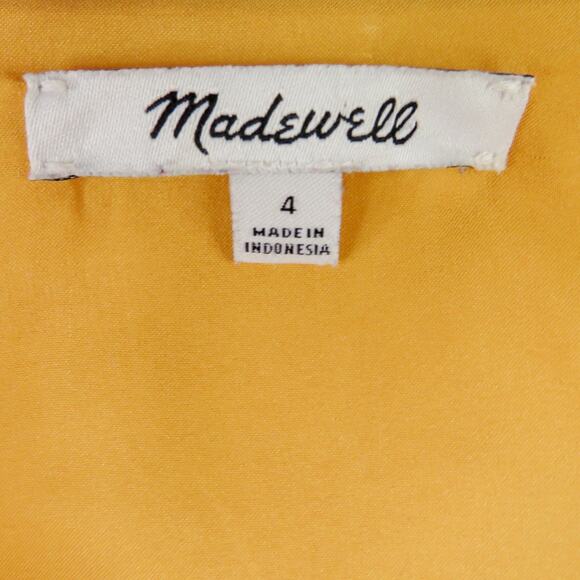 Madewell Ruffle-Sleeve Button-Front Dress Tonal Botanical Orange Floral Maxi 4 - Picture 9 of 10